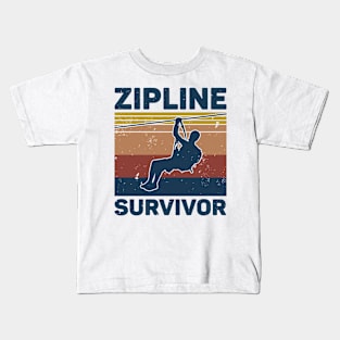 Zipline Survivor Outdoor Adventure Kids T-Shirt